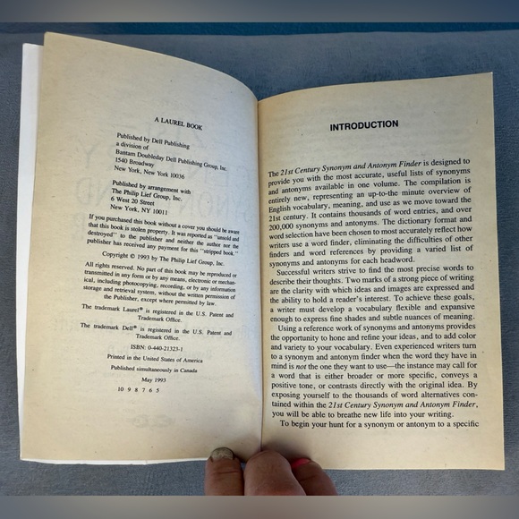 Synonym and Antonym Finder Book, 21st Century - Picture 6 of 14